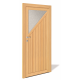 Porte de service standard ou sur mesure 5 points BOIS vitré angle R529 K